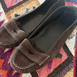 Cole Haan Dark Brown Suede Loafers Size 9-1/2